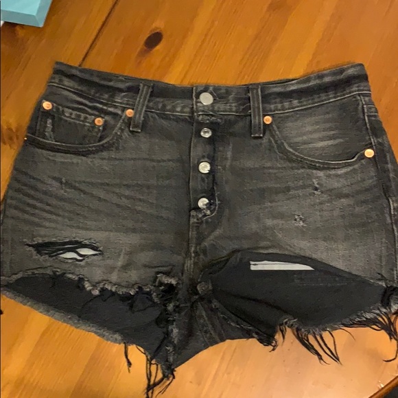 Levi's Pants - EUC Levi’s black 501 button-fly shorts